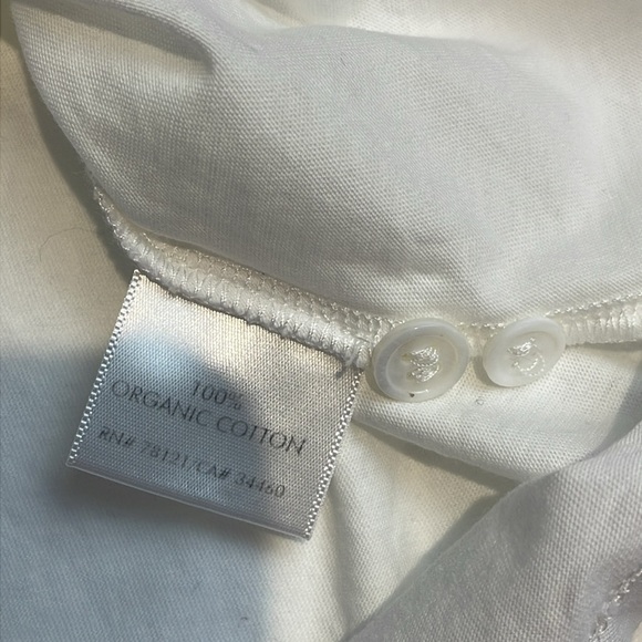 Eileen Fisher Organic Cotton White Button Down Shirt Size Small - Picture 8 of 8